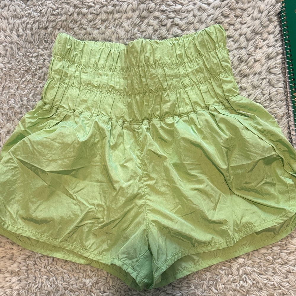 Free People Green High Waist Shorts
